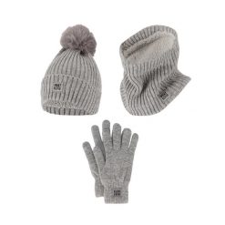 Zestaw Damski Rękawiczki/Czapka/Chusta. Czerwone czapki HEAT KEEPER, bez wzorów, z materiału. Za 249.54 zł.