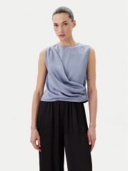 Eleh Bluzka ESS250183 Niebieski Regular Fit. Niebieskie bluzki Eleh, m, bez wzorów, z syntetyku, bez kołnierzyka, bez ramiączek. Za 179.99 zł.