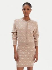 Guess Kardigan W4BR0D Z3JD2 Beżowy Regular Fit. Brązowe kardigany Guess, m, z aplikacjami, z syntetyku. Za 439.99 zł.