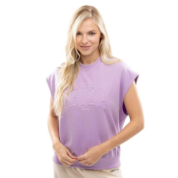 Damska bluza bez rękawów Lifestyle Siroko IBZ Tidal Lilac. Fioletowe bluzy SIROKO, bez wzorów, z materiału, bez kaptura. Za 127.00 zł.