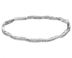 Bransoletka z białego złota z diamentami - 0,30 ct - próba 750. Białe bransoletki Apart, z diamentem, złote. Za 11,990.00 zł.
