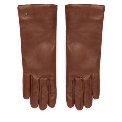 Rękawiczki Weekend Max Mara. Brązowe rękawiczki Weekend Max Mara, bez wzorów. Za 694.99 zł.
