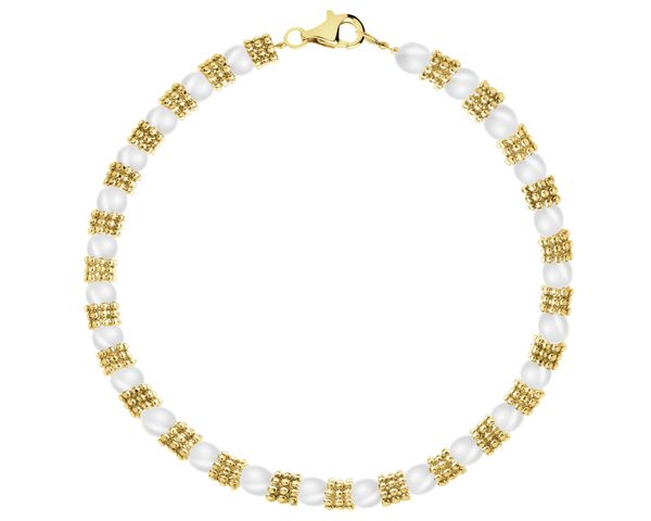 Złota bransoletka z perłami. Żółte bransoletki Apart, złote. Za 4,999.00 zł.