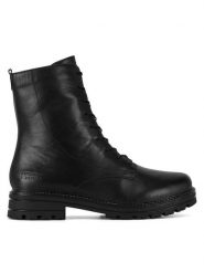 Remonte Botki D2278-01 Czarny. Czarne botki Remonte, bez wzorów, ze skóry, bez obcasa, na płaskiej podeszwie, bez zapięcia. Za 349.99 zł.