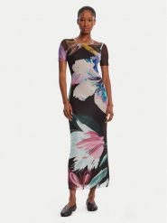 Desigual Sukienka codzienna Bernadette 25WWVK19 Kolorowy Slim Fit. Sukienki Desigual, na co dzień, xl, bez wzorów, z syntetyku, bez kołnierzyka, bez ramiączek, proste. Za 489.99 zł.