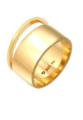 Elli Bandring Stacking Breit Schmal 2er Set 925 Sterling Silber Pierścionki 1 ct Damski. Szare pierścionki Elli, srebrne. Za 351.89 zł.