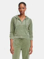 Juicy Couture Bluza Madison JCWA122001 Zielony ciemny Slim Fit. Zielone bluzy Juicy Couture, s, bez wzorów, z syntetyku, bez kaptura. Za 407.99 zł.