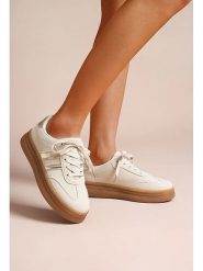 Foreverfolie Sneakersy w kolorze złoto-kremowym rozmiar: 41. Brązowe trampki Foreverfolie, bez wzorów, bez zapięcia. Za 100.99 zł.