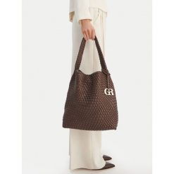 Torebka GINO ROSSI. Brązowe torebki klasyczne Gino Rossi, bez wzorów, bez dodatków. Za 299.99 zł.