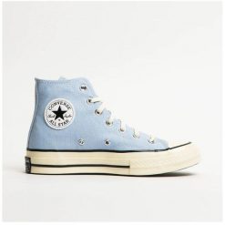 Buty Dorosły Converse Chuck 70 Cloudy Daze Egret Montantes fioletowy. Niebieskie trampki Converse, bez wzorów, bez zapięcia. Za 412.45 zł.