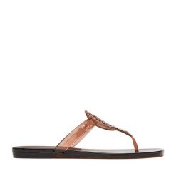 Japonki Nine West. Brązowe klapki Nine West, bez wzorów, bez obcasa. Za 79.99 zł.