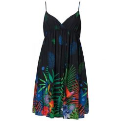 Desigual sukienka damska Vest Sia S czarna. Czarne sukienki Desigual, s, bez wzorów, bez kołnierzyka, bez ramiączek. W wyprzedaży za 174.00 zł.