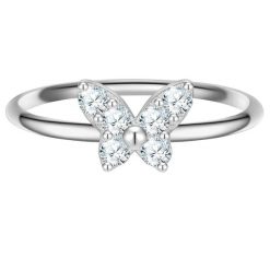 Glanzstücke München Pierscionek Motyl z Srebra Sterling w srebrze z Cyrkonia Pierścionki 1 ct Damski. Białe pierścionki Glanzstücke München, z cyrkonią, srebrne. Za 186.99 zł.