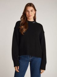 Calvin Klein Sweter w kolorze czarnym rozmiar: XS. Czarne swetry Calvin Klein, xs, bez wzorów, z wełny, bez ramiączek. Za 260.99 zł.