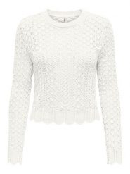 ONLY Sweter w kolorze białym rozmiar: M. Białe swetry Only, m, bez wzorów, bez ramiączek. Za 83.62 zł.