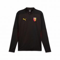 Bluza treningowa z zamkiem błyskawicznym 1/4 RC Lens 2024/25. Czarne bluzy Puma, s, bez wzorów, ze lnu, bez kaptura. Za 235.50 zł.