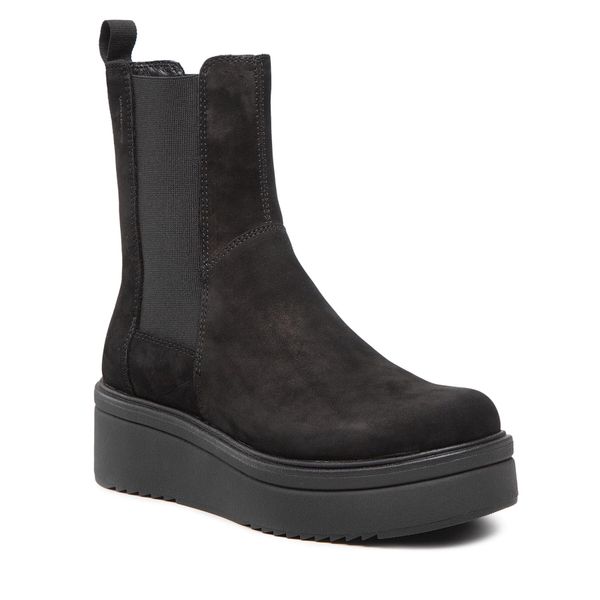 Botki Vagabond Shoemakers. Czarne botki Vagabond Shoemakers, bez wzorów, bez obcasa, na koturnie, bez zapięcia. Za 619.99 zł.