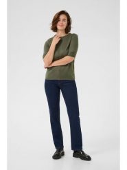 Kaffe Koszulka dzianinowa w kolorze khaki rozmiar: S. Brązowe bluzki Kaffe, s, bez wzorów, z dzianiny, bez kołnierzyka, bez ramiączek. Za 69.99 zł.