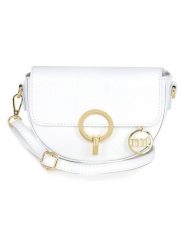 Mia Tomazzi Skórzana torebka "Azario" w kolorze białym - 19 x 13 x 6 cm rozmiar: onesize. Białe torby na ramię Mia Tomazzi, bez wzorów, z materiału, na ramię, bez dodatków. Za 208.99 zł.