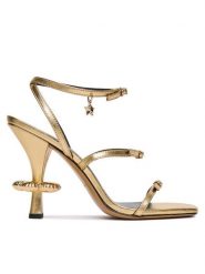 Marc Jacobs Sandały 2P5FPM001F14 Złoty. Żółte sandały Marc Jacobs, bez wzorów, ze skóry, bez obcasa, na szpilce, bez zapięcia. Za 1,499.00 zł.