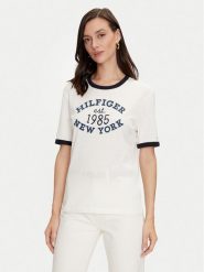 Tommy Hilfiger T-Shirt Varsity Ringer WW0WW42585 Biały Regular Fit. Białe t-shirty TOMMY HILFIGER, l, bez wzorów, z wiskozy, bez kołnierzyka, bez ramiączek. Za 139.99 zł.