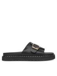 MEXX Klapki MX/019C-HY Czarny. Czarne klapki Mexx, bez wzorów, ze skóry, bez obcasa. Za 109.99 zł.