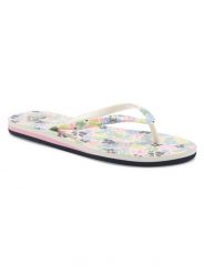 Japonki damskie ROXY Portofino III. Niebieskie klapki Roxy, bez wzorów, z materiału, bez obcasa. Za 96.99 zł.