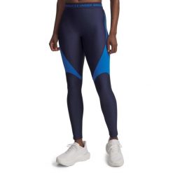 Legginsy Under Armour Ua Hg Rib Legging Damskie. Niebieskie legginsy Under Armour, s, bez wzorów, z elastanu, na fitness i siłownię. Za 278.99 zł.