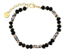 Bransoletka z mosiądzu pozłacana z agatami i jaspisami. Bransoletki Artelioni, z jaspisem, pozłacane. Za 169.00 zł.