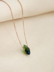 Lodie Silver Srebrny naszyjnik z kamieniem ozdobnym - dł. 43 cm rozmiar: onesize. Zielone naszyjniki Lodie Silver, srebrne. Za 30.99 zł.