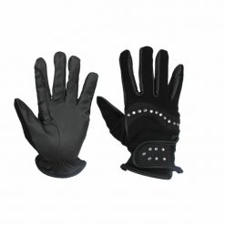 Rękawice Red Horse Bling. Czarne rękawiczki RED HORSE, bez wzorów, eleganckie. Za 101.50 zł.