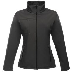 Kurtka Softshellowa Damska Wodoodporność Octagon II. Czarne kurtki sportowe Regatta, xl, bez wzorów, z softshellu, bez kaptura, trekkingowe. Za 175.99 zł.