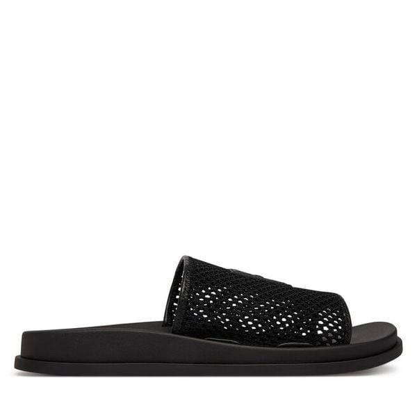 Klapki Calvin Klein. Czarne klapki Calvin Klein, bez wzorów, z meshu, bez obcasa. Za 409.99 zł.