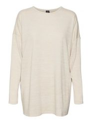 Vero Moda Koszulka "Katie" w kolorze beżowym rozmiar: XS. Brązowe bluzki Vero Moda, xs, bez wzorów, bez kołnierzyka, bez ramiączek. Za 41.98 zł.