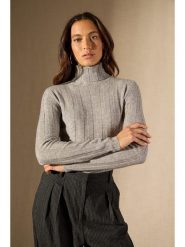 Perfect Cashmere Kaszmirowy golf "Ysaline" w kolorze szarym rozmiar: XL. Szare golfy Perfect Cashmere, xl, bez wzorów, z kaszmiru, bez ramiączek. Za 448.45 zł.