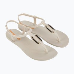 Sandały damskie Ipanema Class Linea. Brązowe sandały Ipanema, bez wzorów, bez obcasa, bez zapięcia. Za 69.99 zł.