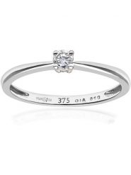 Revoni Złoty pierścionek z diamentem rozmiar: 50. Szare pierścionki Revoni, z diamentem, złote. Za 1,840.99 zł.