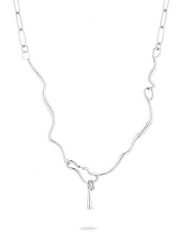 Liebeskind Naszyjnik z elementem ozdobnym - dł. 45 cm rozmiar: onesize. Szare naszyjniki Liebeskind, ze stali. Za 234.94 zł.