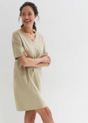 Sukienka T-shirtowa oversize z czystej bawełny (2 szt.). Czarne sukienki bonprix, bez wzorów, z bawełny, bez kołnierzyka, bez ramiączek, oversize. Za 112.99 zł.