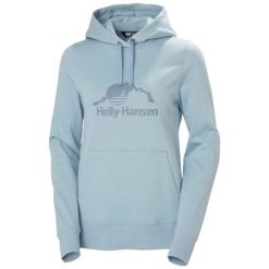Bluza z kapturem damska Helly Hansen Nord Graphic. Niebieskie bluzy Helly Hansen, bez wzorów, z kapturem. Za 372.00 zł.