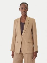 Marella Marynarka Vincita 2615041012 Écru Regular Fit. Marynarki i żakiety Marella, bez wzorów, ze lnu. Za 909.99 zł.