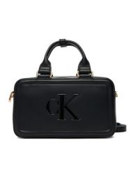 Calvin Klein Torebka Bold Ck Bauletto Crossbody LV04F3411G Czarny. Czarne torebki klasyczne Calvin Klein, bez wzorów, ze skóry, bez dodatków. Za 489.99 zł.