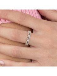 L'atelier précieux Srebrny pierścionek z cyrkoniami rozmiar: 62. Szare pierścionki l'Atelier precieux, z cyrkonią, srebrne. Za 152.99 zł.