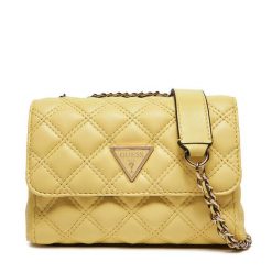 Torebka Guess. Żółte listonoszki Guess, z aplikacjami, bez dodatków. Za 289.99 zł.