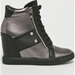 Tommy Hilfiger - Buty. Szare obuwie sportowe TOMMY HILFIGER, z materiału, bez zapięcia. W wyprzedaży za 379.90 zł.