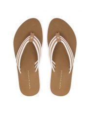 Tommy Hilfiger Japonki FW0FW09196 Beżowy jasny. Brązowe klapki TOMMY HILFIGER, bez wzorów, z syntetyku, bez obcasa. Za 189.99 zł.