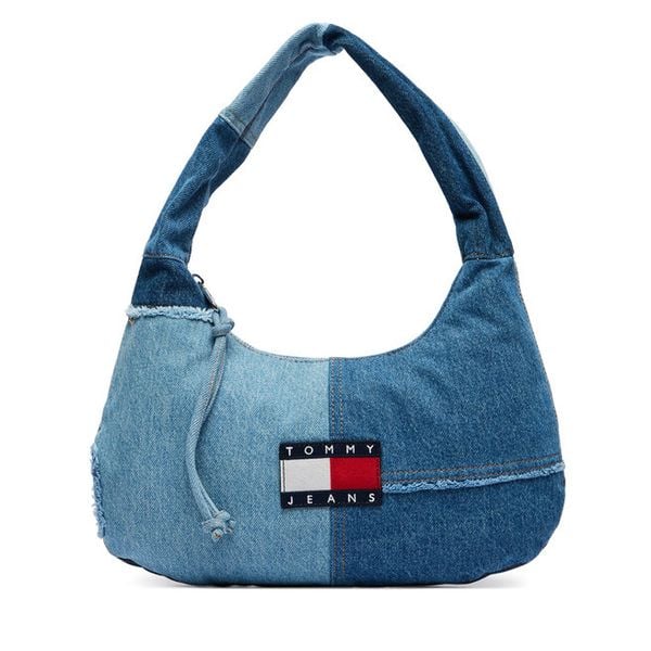Torebka Tommy Jeans. Niebieskie torebki klasyczne Tommy Jeans, bez wzorów, z denimu, bez dodatków. Za 280.99 zł.
