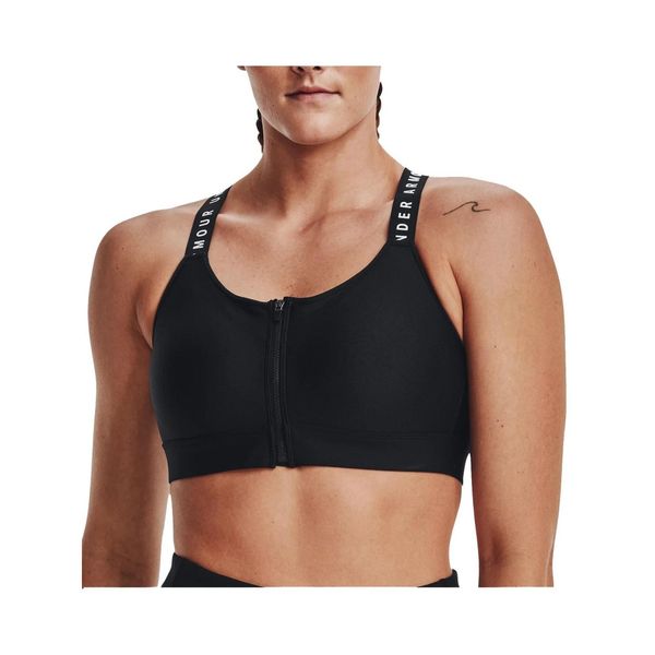 Stanik fitness cardio Under Armour Infinity High Bra Zip. Czarne bielizna sportowa Under Armour, xs, bez wzorów. Za 159.99 zł.