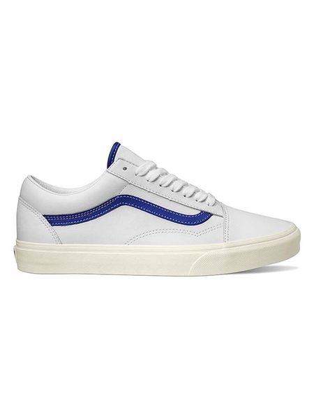 Vans Skórzane sneakersy "Old Skool" w kolorze białym rozmiar: 40,5. Białe trampki Vans, bez wzorów, bez zapięcia. Za 224.95 zł.