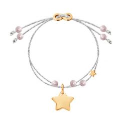 Bransoletka Magic time. Czerwone bransoletki Lilou, z perłą, pozłacane. Za 368.00 zł.